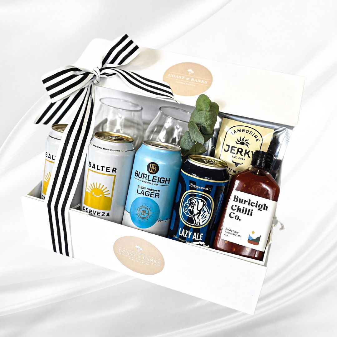 gift hamper for men with beer