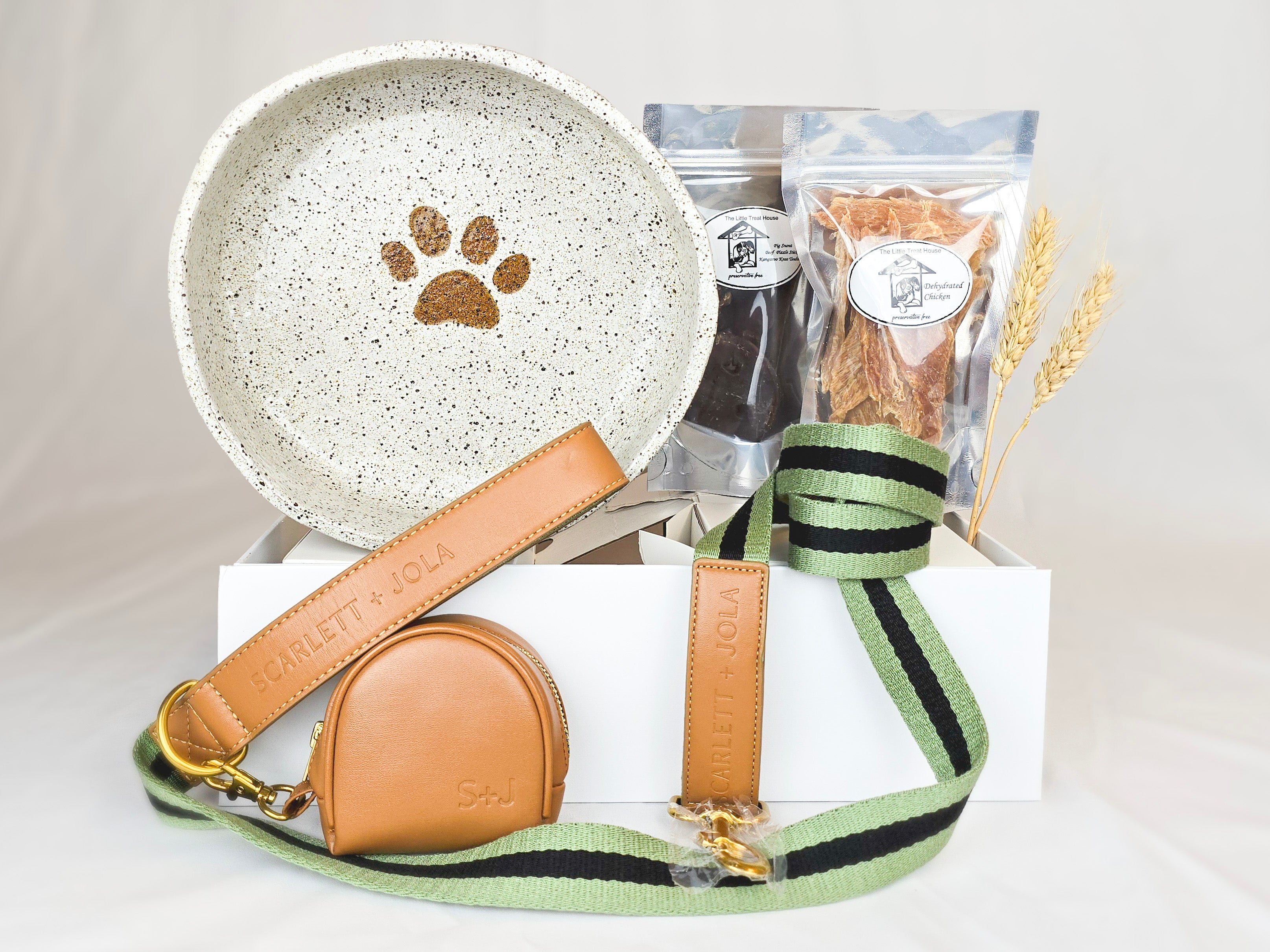 Luxury Dog Gift Box - Moss Green