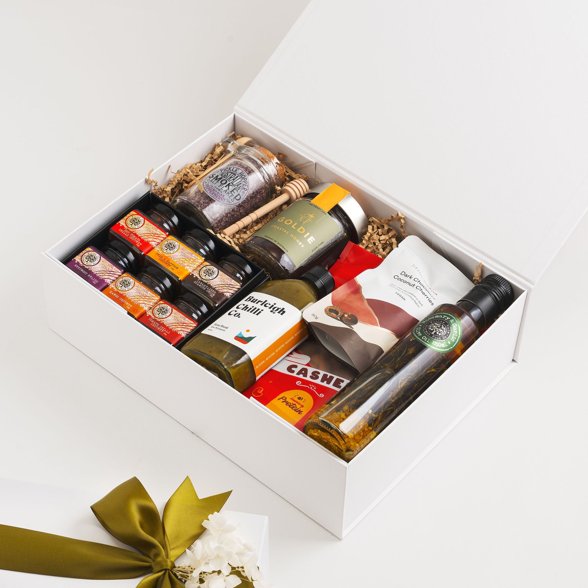 Luxury Gold Coast gift hamper featuring local artisan food products